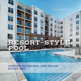 a pool in a courtyard