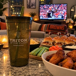 food and a drink indoors